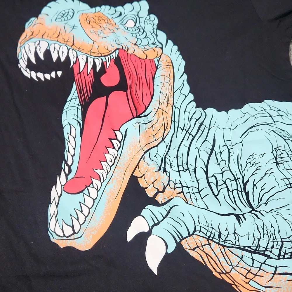 The Children's Place Black Dinosaur Graphic Tee New Xl